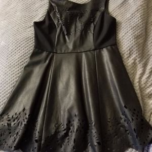 Faux leather dress
